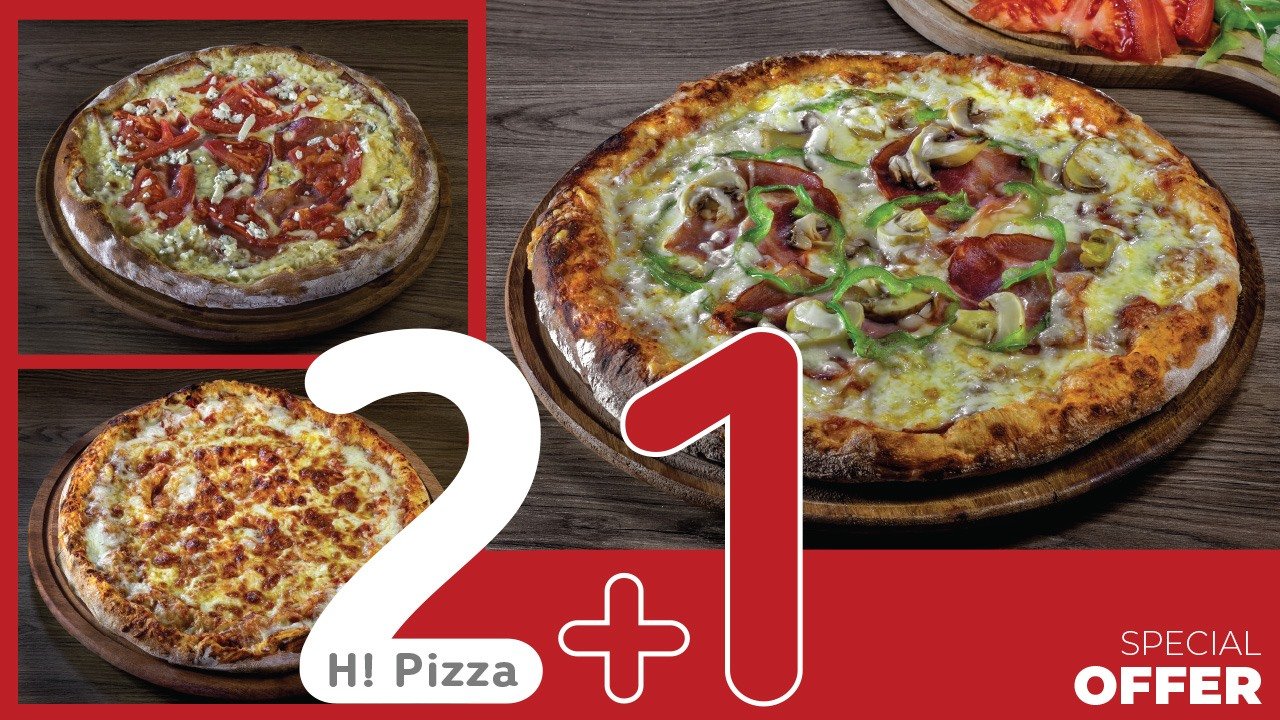 A 2+1 pizza offer