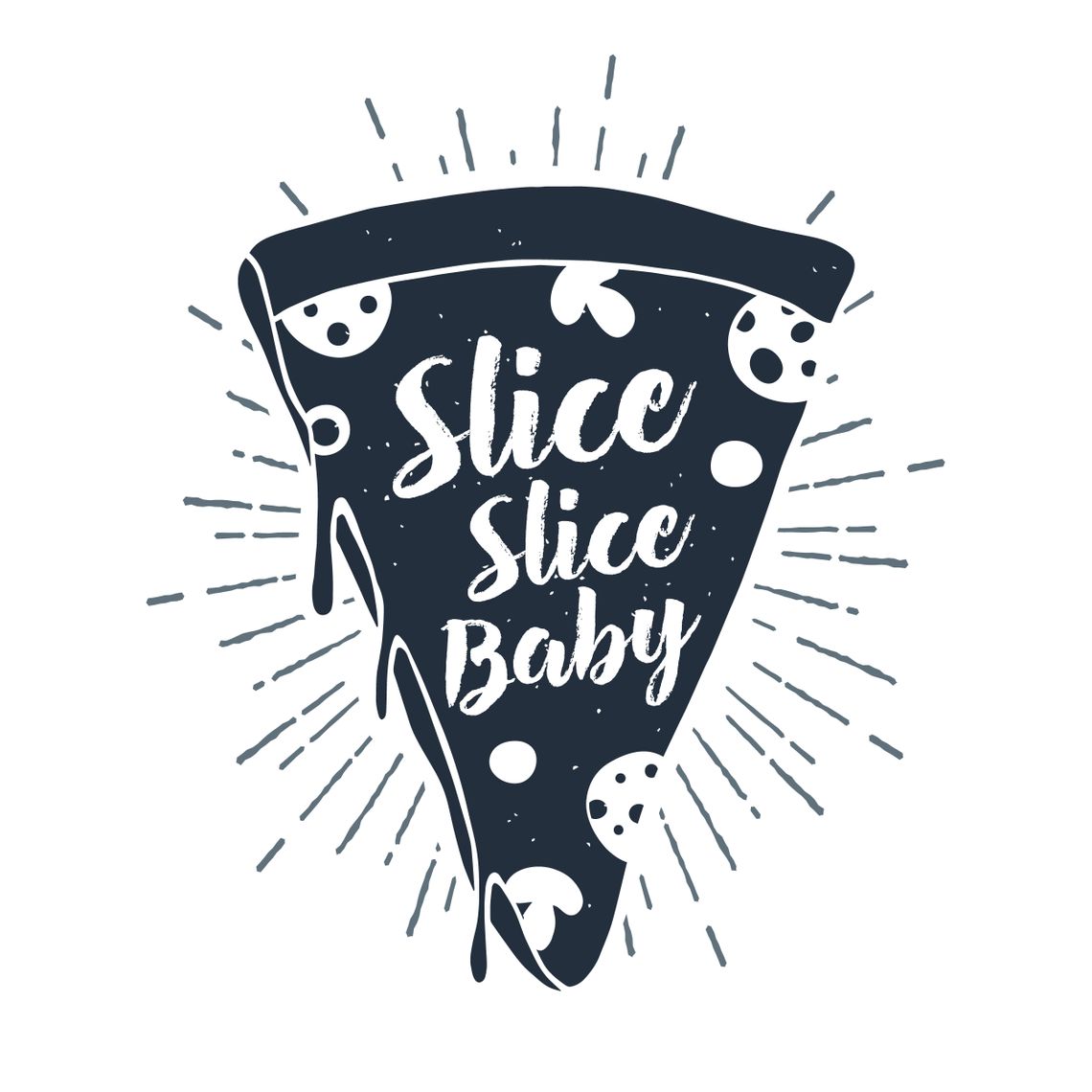 The Hi Pizza Slice Slice Baby illustration